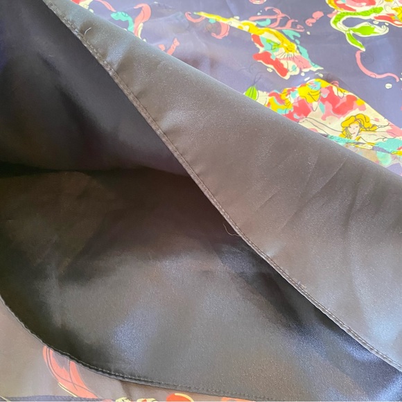 RARE HTF Lilly Pulitzer Blake Chiffon One Shoulder Dress Blaring Siren - Picture 8 of 11